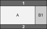 Beispiel eines grundlegenden 2-Spalten-Layouts: Ein Nebenelement in der rechten Spalte und der Hauptinhalt in der linken Spalte.