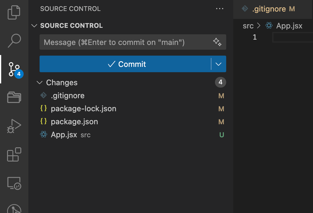 Git-Integration in VS Code gezeigt