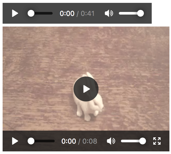 Screenshot von Video-Steuerungen in Firefox