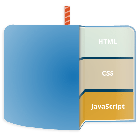 Die drei Schichten der Standard-Webtechnologien: HTML, CSS und JavaScript