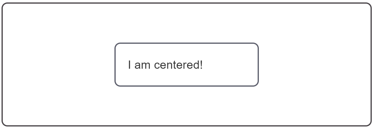 ein Element, das innerhalb einer größeren Box zentriert ist