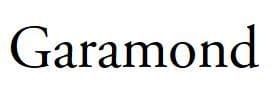 ungestyltes Garamond