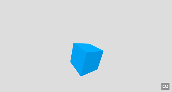 A 3D representation's illustration of a blue cube displayed on a lighter grey background.