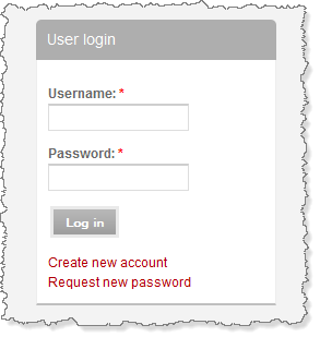 Screenshot of the login form with username and password fields