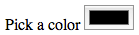 Screen shot of the color input on Chrome for Mac OSX