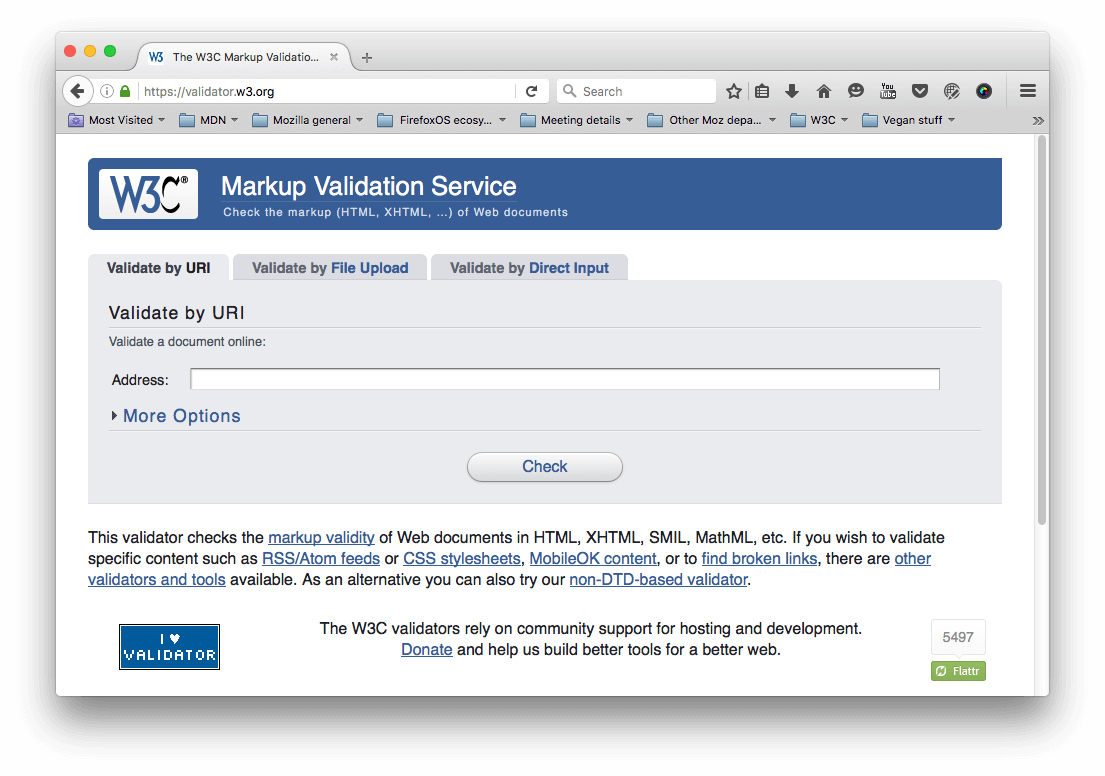HTML validator ホームページ