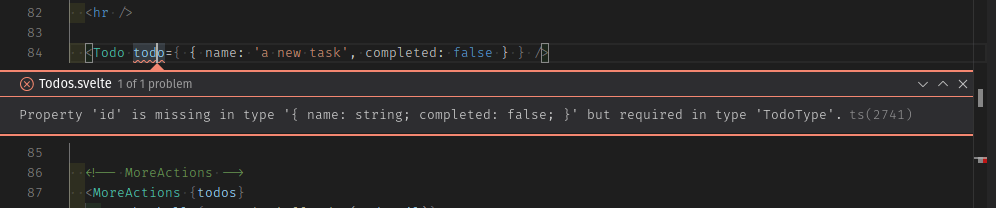 Type error in VS Code, Todo Type object requires an id property.