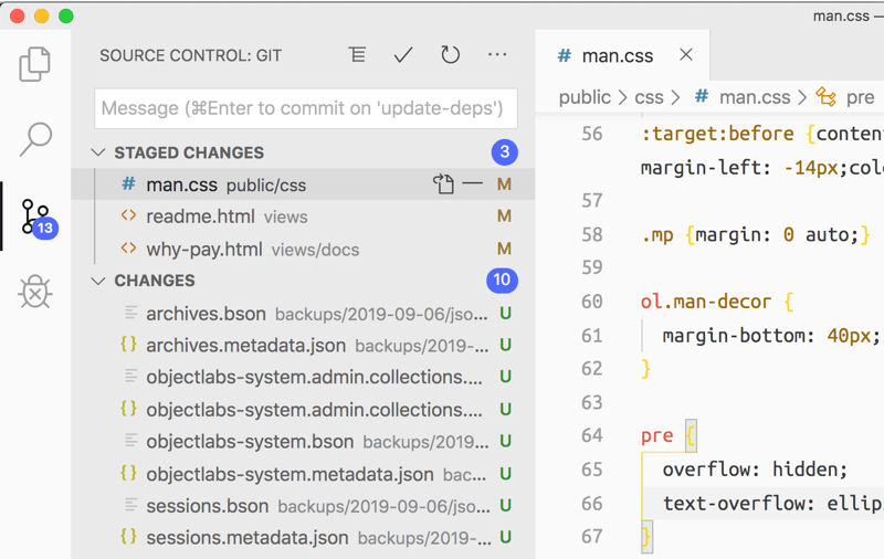 GitHub integration shown in VS Code