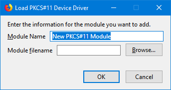 Load PKCS#11 device driver
