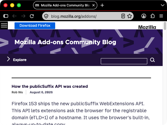 A screenshot of a browser window with one open tab. Browser is black. Browser's tab and URL bar are black with white text and icons. A red line separates the top of the URL bar from the browser.