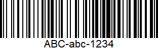 An image of a code-128 barcode. A horizontal distribution of vertical black and white lines