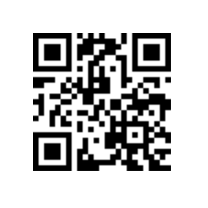 An example of a QR code. A square of smaller black and white squares