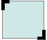 A light blue rectangle with a light gray border. The 2 corners on the top left and the bottom right have are rounded.