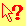 wide arrow pointing up and to the left next to a question mark