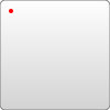 10x10 크기의 흰색 사각형에 빨간색 점이 그려집니다. 이 점은 일반적으로 표시되지 않지만 "이동 위치" 명령 후 커서가 시작되는 위치의 예로 사용됩니다.