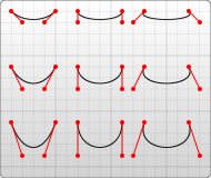 Bézier curve examples