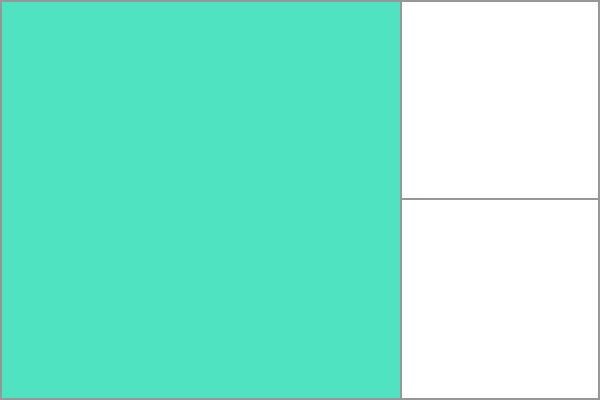 Un schéma illustrant une zone de grille en vert turquoise sur une grille quadrillée.