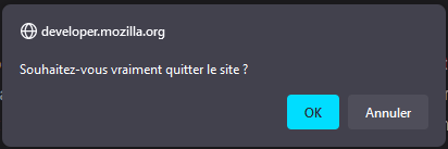 Confirmation dans Firefox