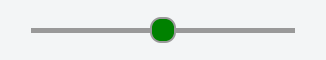 Un élément 'input type=range' avec un curseur vert