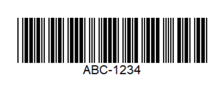 code-39 バーコードの画像です。黒と白の縦線が水平に分布しています。
