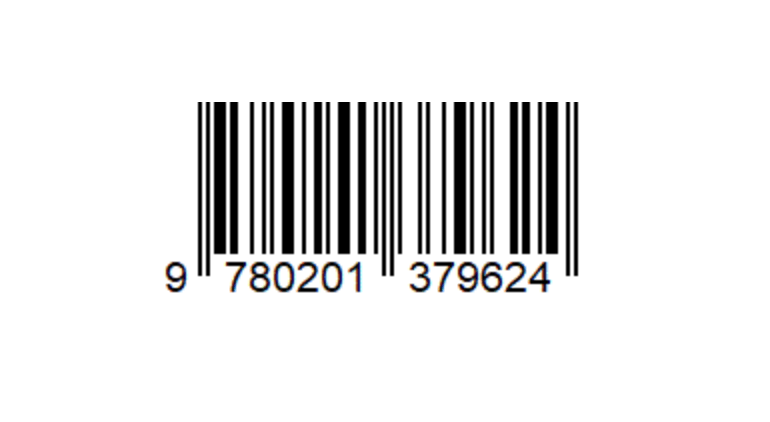 EAN-13 形式のバーコードの画像です。黒と白の縦線が水平に分布しています。