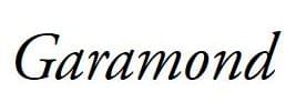 イタリックの garamond