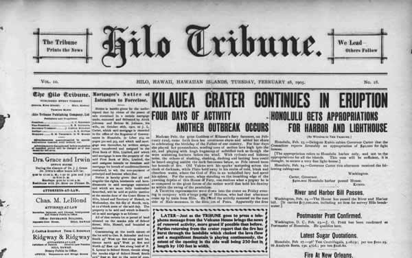 An example of a newspaper front cover, showing use of a top level heading, subheadings and paragraphs.