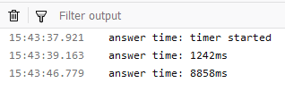 Логирование времени в консоли Firefox