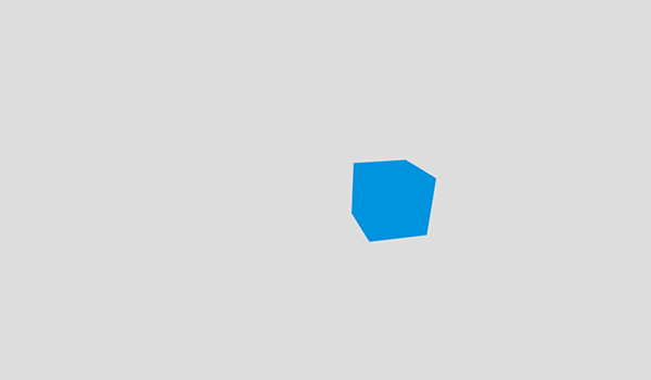 Three.js blue cube demo