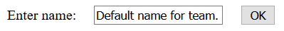 Simple name field example in HTML form