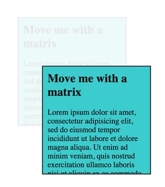 An example of matrix translation